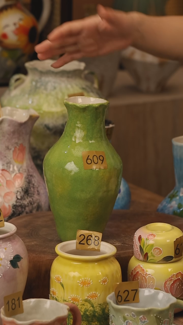 陶瓷609景德镇设计师手作花器摆件侘寂风