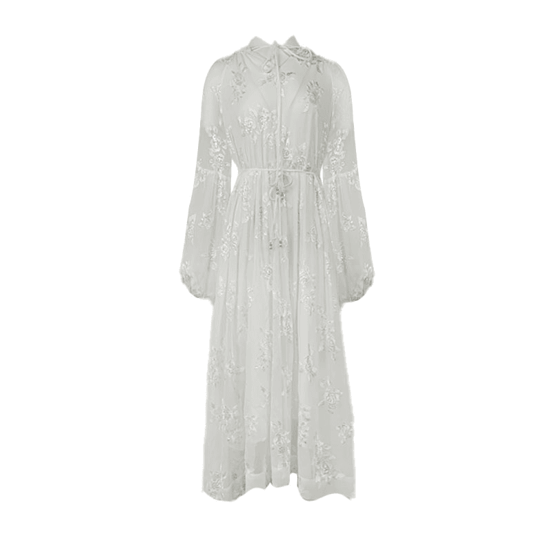 【禾枫原创表弟-刺绣集合】重磅100桑蚕丝连衣裙Y24-014-1