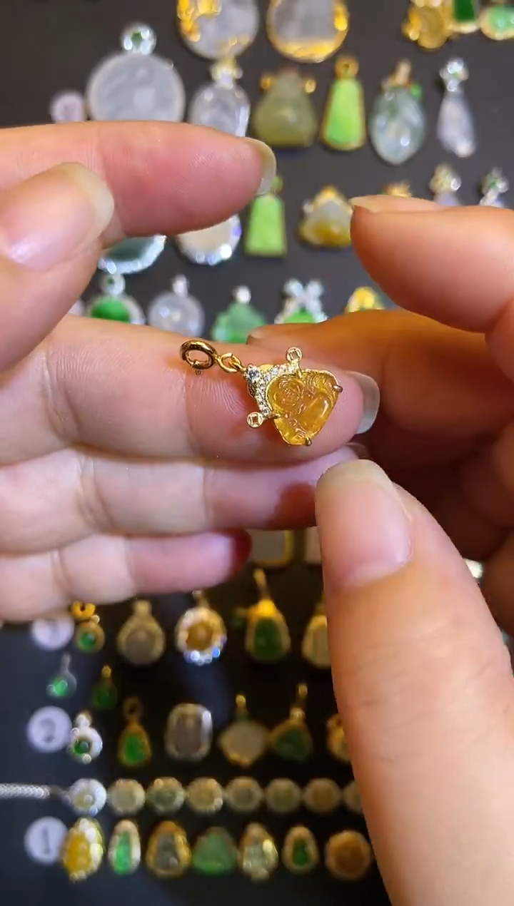 吊坠(不含链)银S925镶嵌翡翠?***签1