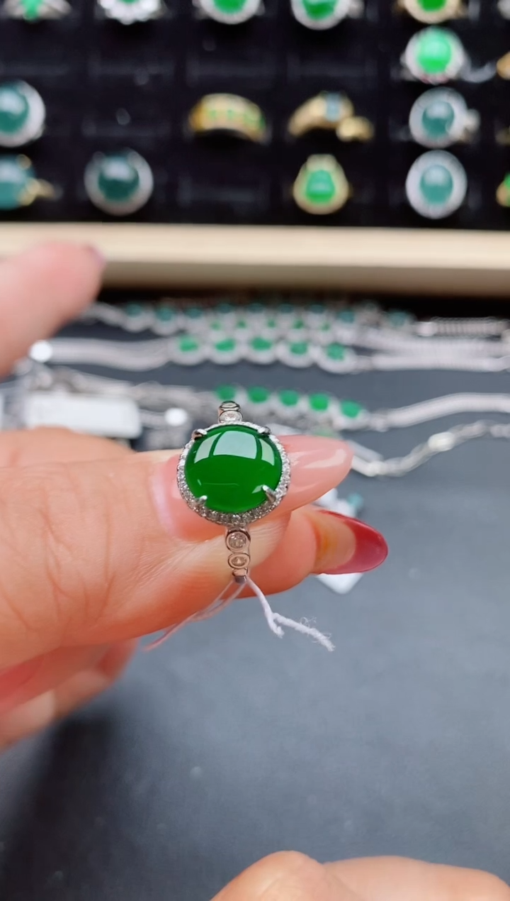 【闪购商品】翡翠戒指银S925镶嵌5080550