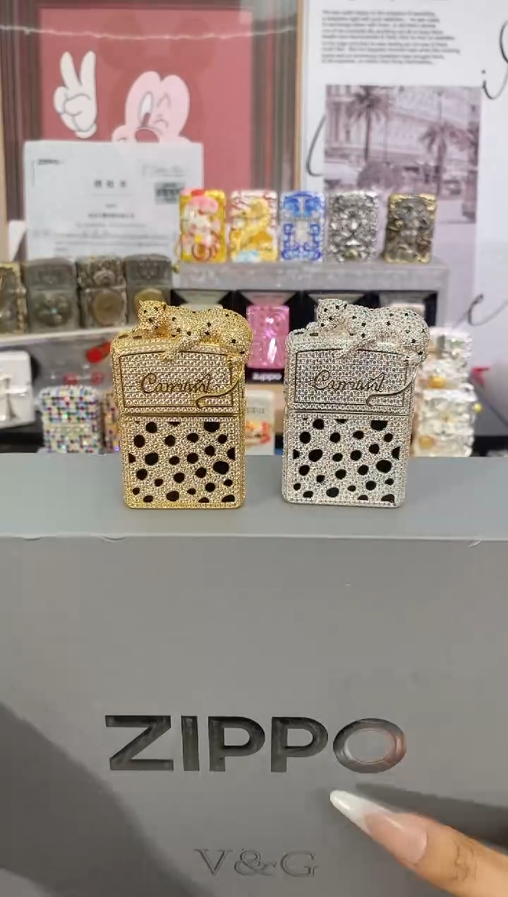 镜面金钱豹zippo