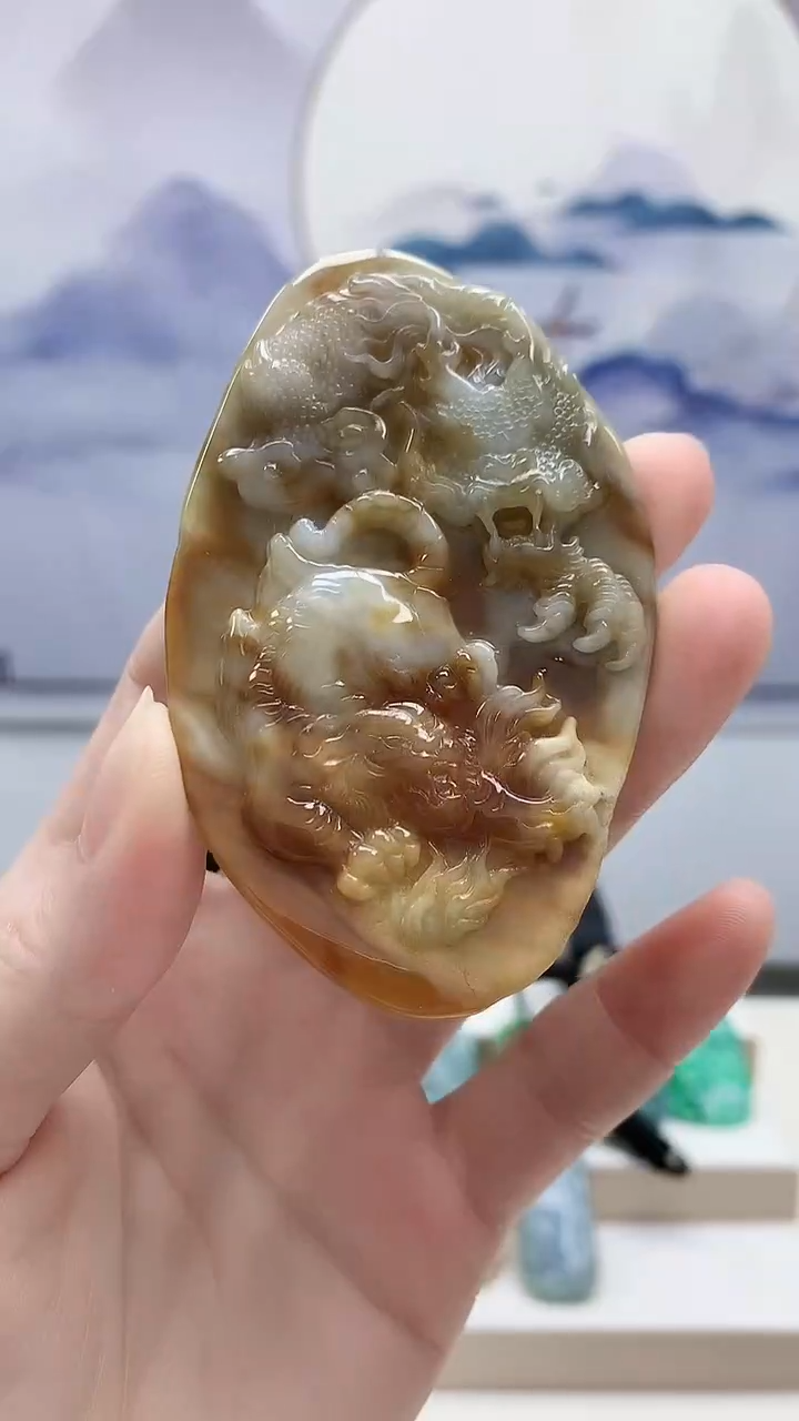 未镶嵌定制翡翠5028ry-毛货挂件60