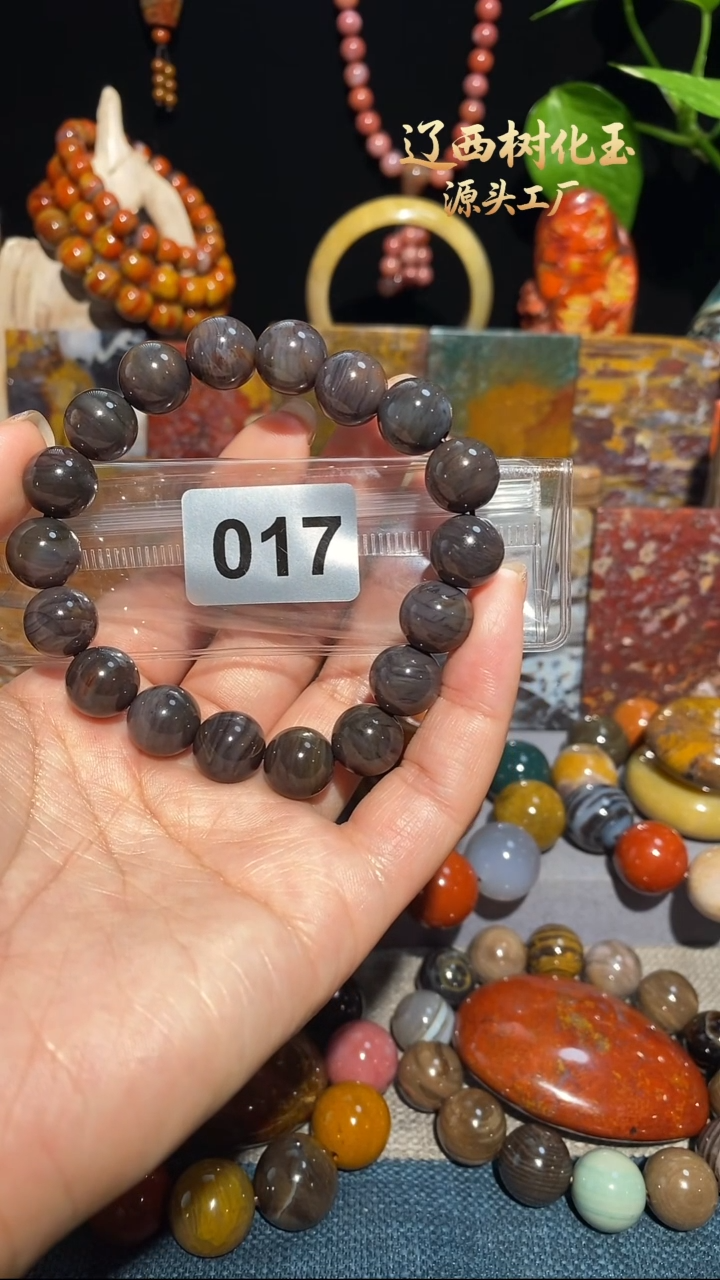 未镶嵌-硅化玉天然北票硅化玉手串12