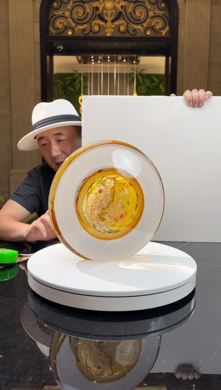 【闪购商品】茶宠AJ05156金色行星摆件  