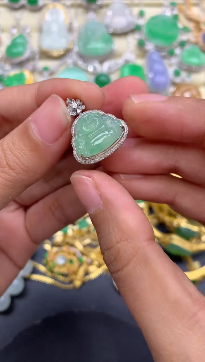 【闪购商品】翡翠颈饰18K金镶嵌267-中国好珍宝