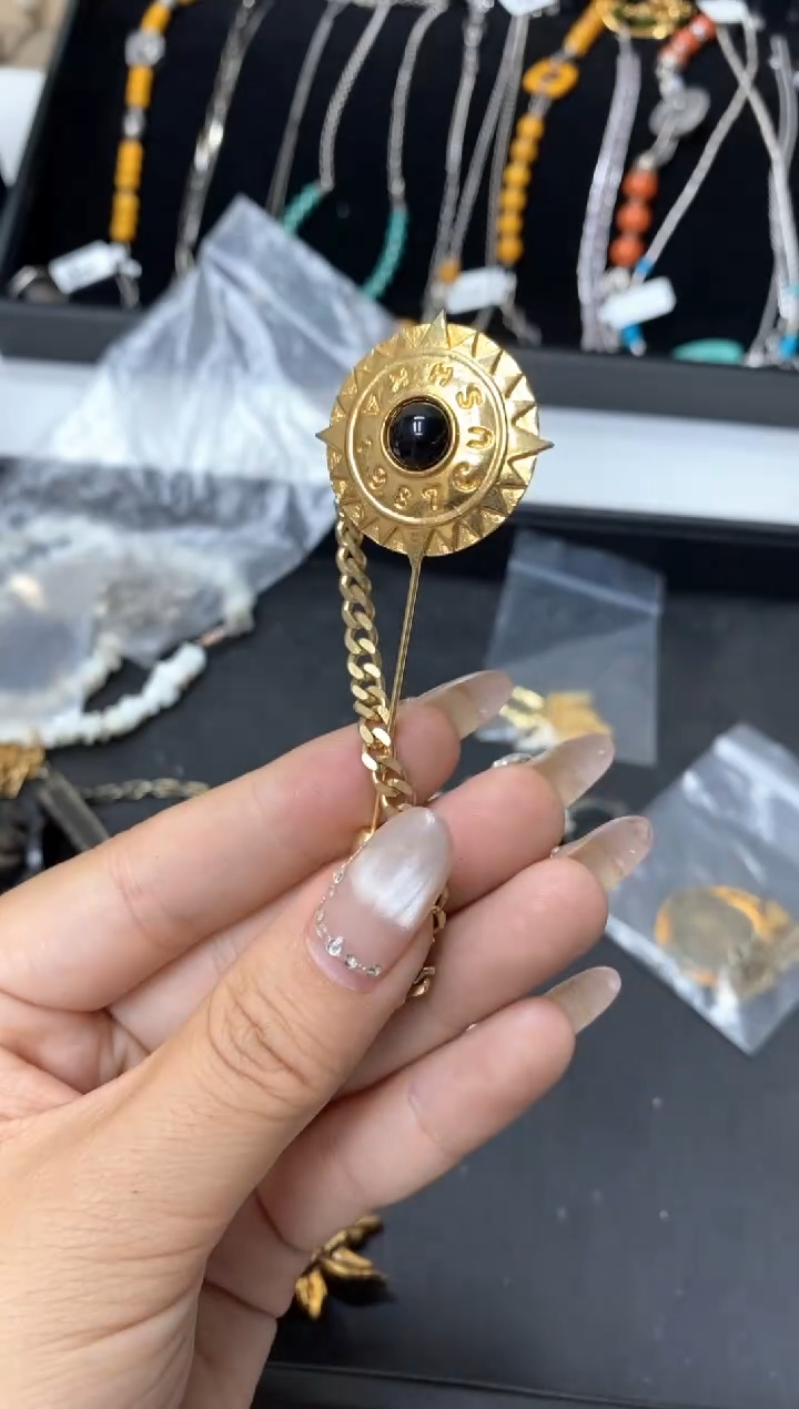 珐琅铁合金锐锐中古首饰默认微瑕007