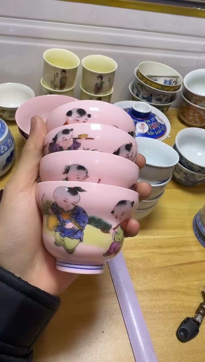 景德镇手绘陶瓷，全部清仓【4个】