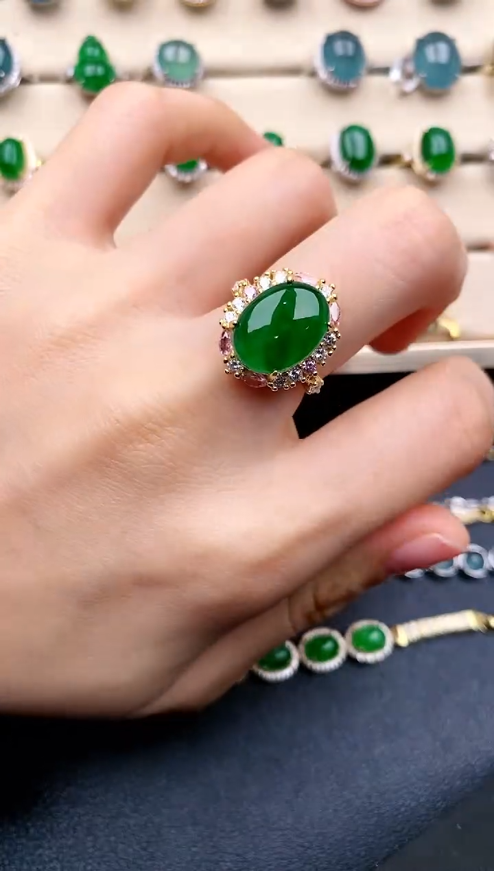 【闪购商品】翡翠戒指银S925镶嵌.....
