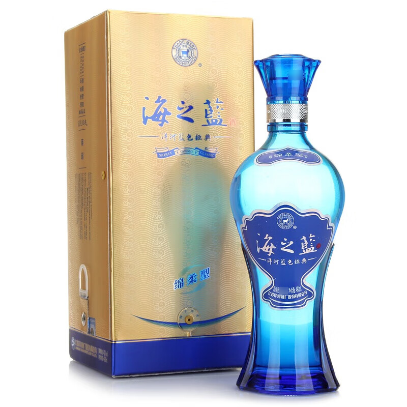 洋河 【运损微瑕】年份随机发 海之蓝52度480ml白酒52度
