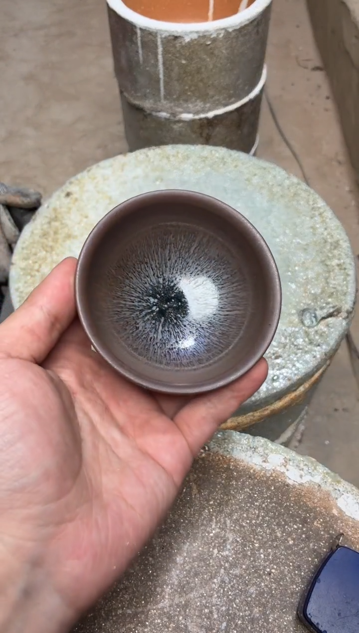 茶盏真柴烧建盏换点柴火