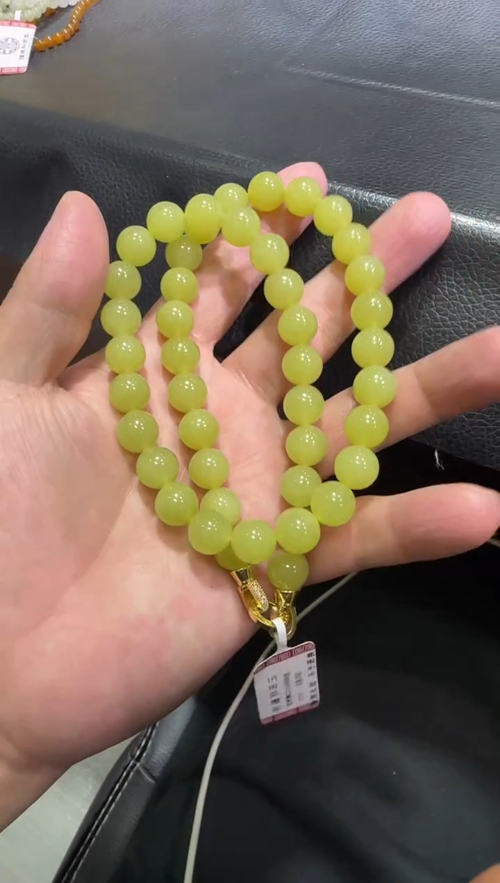 未镶嵌手串和田玉若羌黄口妈妈链  （产地直发）