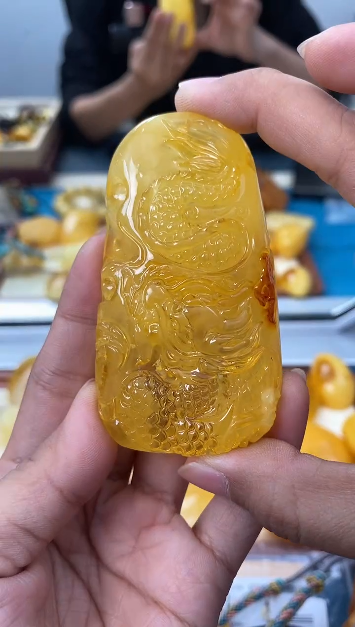 【闪购商品】琥珀裸石未镶嵌天然琥珀蜜蜡龙牌