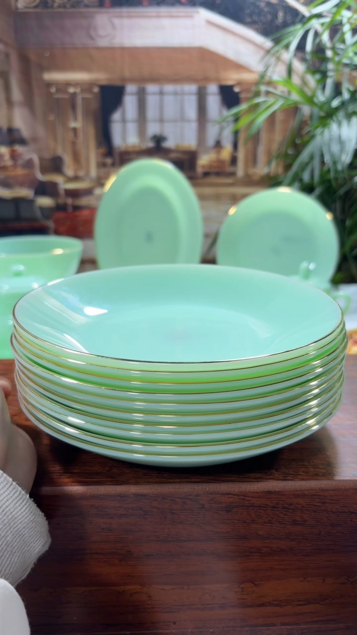 【闪购商品】....8英寸深盘10个  玉瓷【贝美】