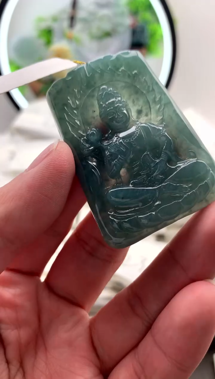 【闪购商品】翡翠颈饰未镶嵌大势至【品质一般能接受再拍】