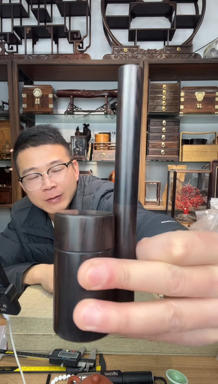 乌木类书架378紫光檀茶刀+牙签筒