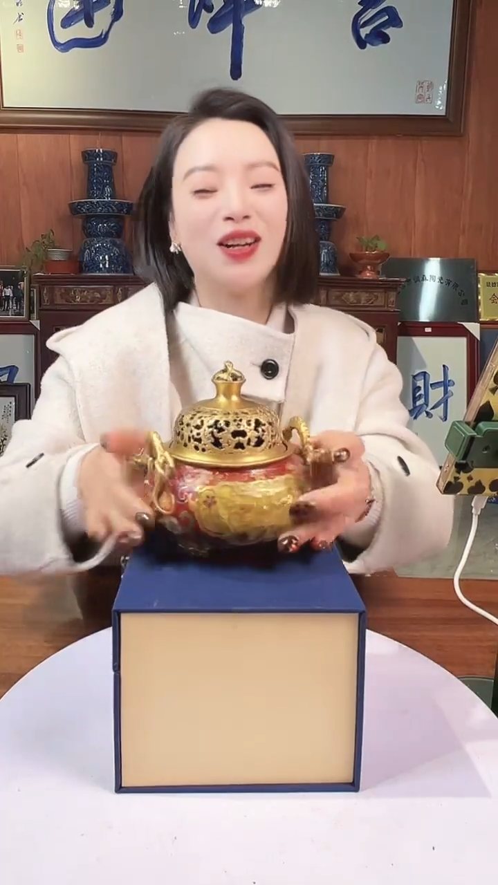摆件陶景德镇陶瓷青花摆件39