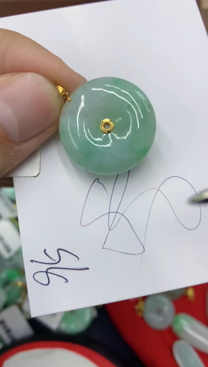 【闪购商品】翡翠颈饰18K金镶嵌号链接111111111