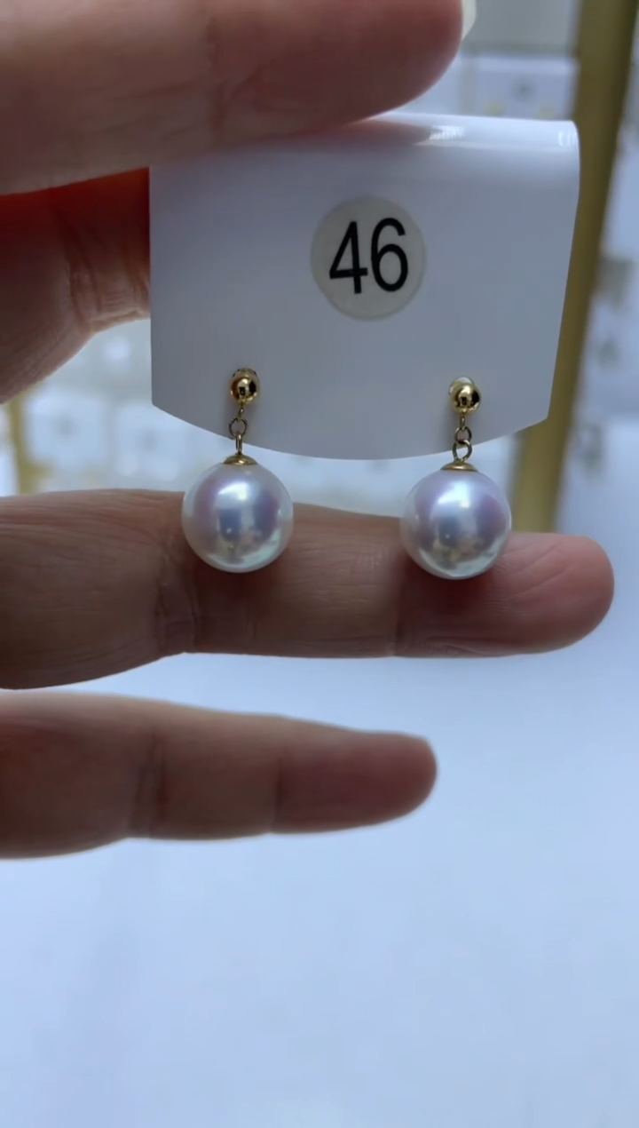 18K金镶嵌耳饰淡水珍珠46