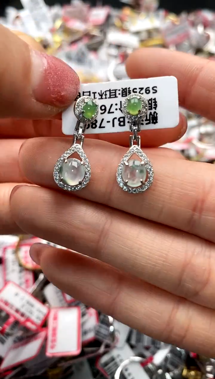 【闪购商品】翡翠戒指银S925镶嵌5555555     8