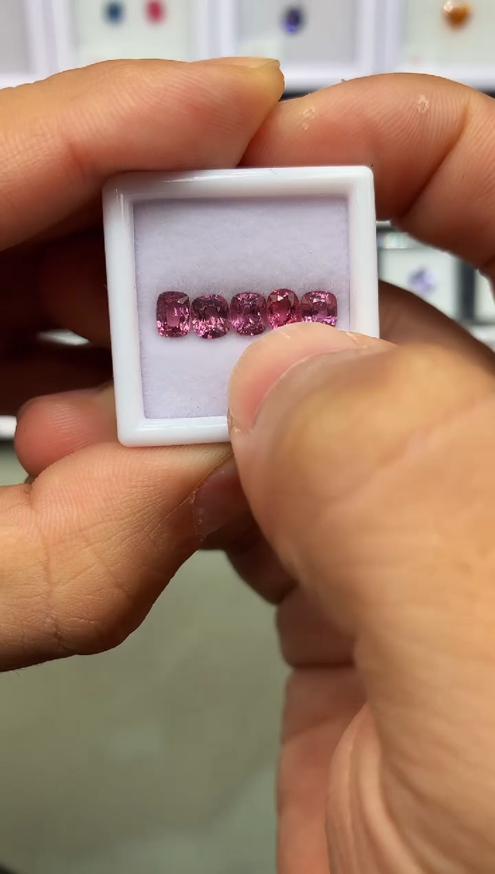 【闪购商品】定制尖晶石裸石未镶嵌枕型 尖晶石一盒5/P 2.22ct