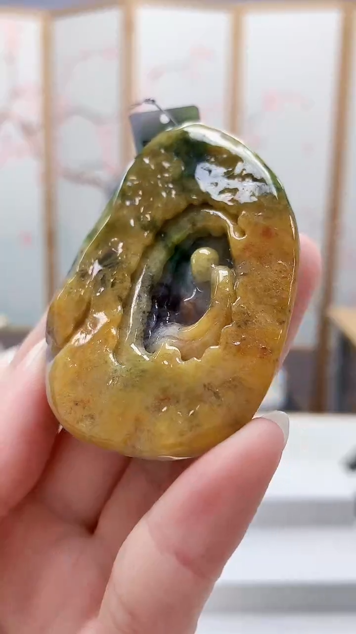 未镶嵌定制翡翠5160ry-毛货挂件64