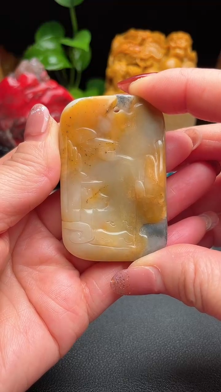 【闪购商品】昌化石田黄石彩冻石印章把件摆件