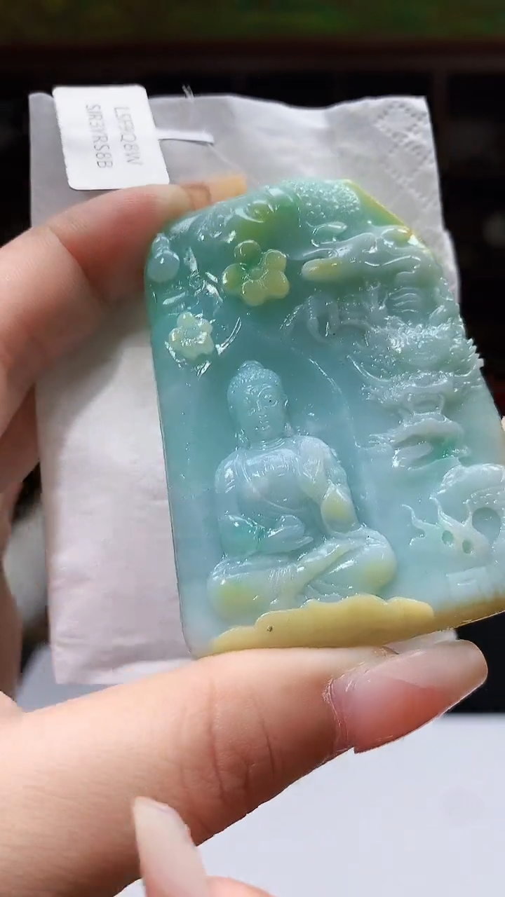 【闪购商品】定制翡翠未镶嵌1049xx-毛货挂件50