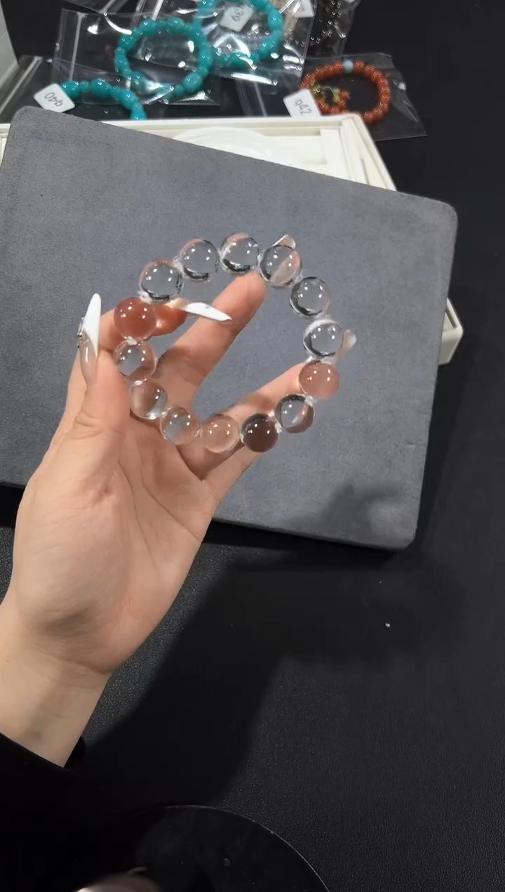 未镶嵌手链水晶43q多样性发其一【1条】默认微瑕14mm