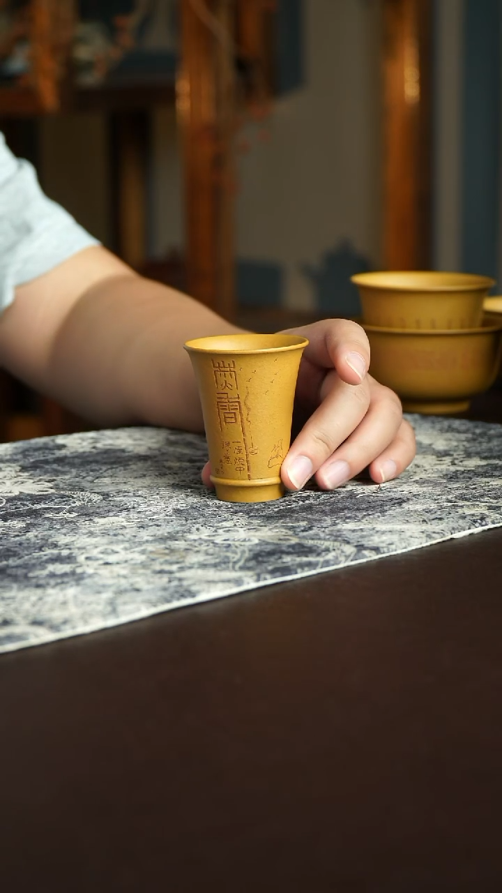 茶杯紫砂7号宜兴紫砂原矿作品心经杯70毫升
