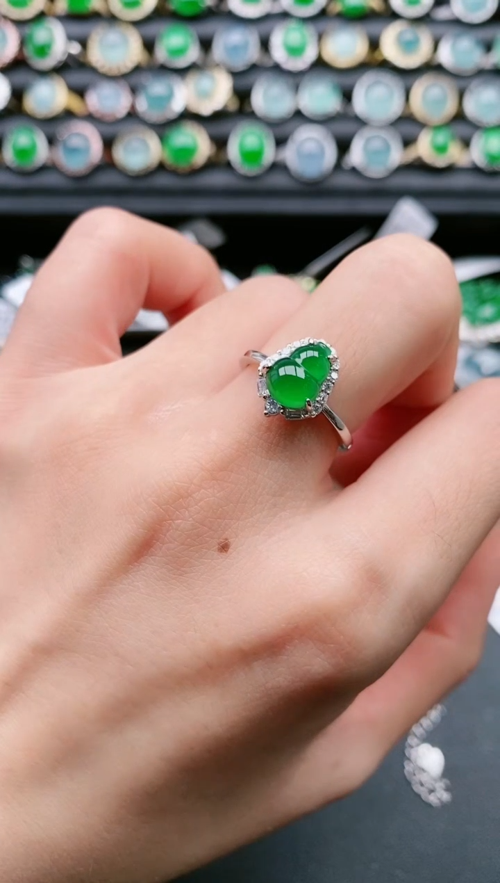 【闪购商品】翡翠戒指银S925镶嵌11111111