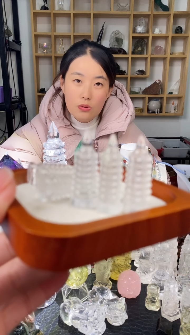 未镶嵌珠宝半成品水晶文昌塔多样性发其一18.8