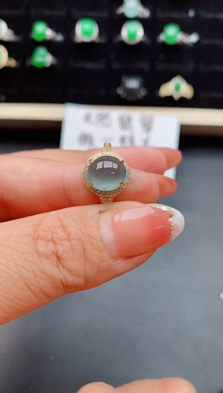 【闪购商品】翡翠戒指银S925镶嵌50850