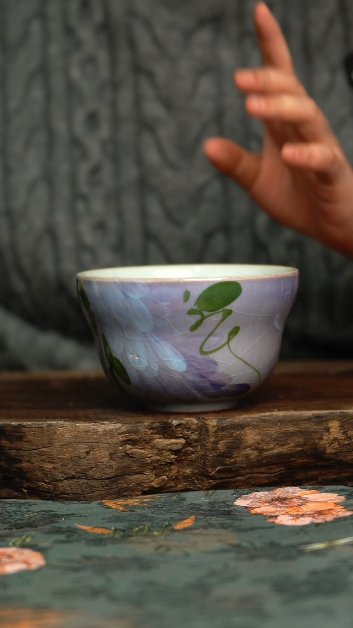 【闪购商品】杯釉下彩手工手绘同款陶器
