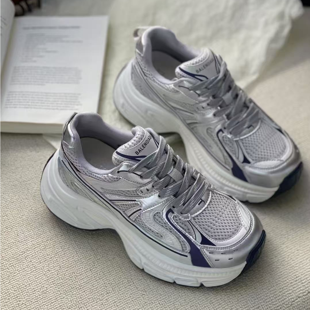 【K宝轻奢87879】2025新款老爹鞋时尚女士透气潮流网面厚底百搭