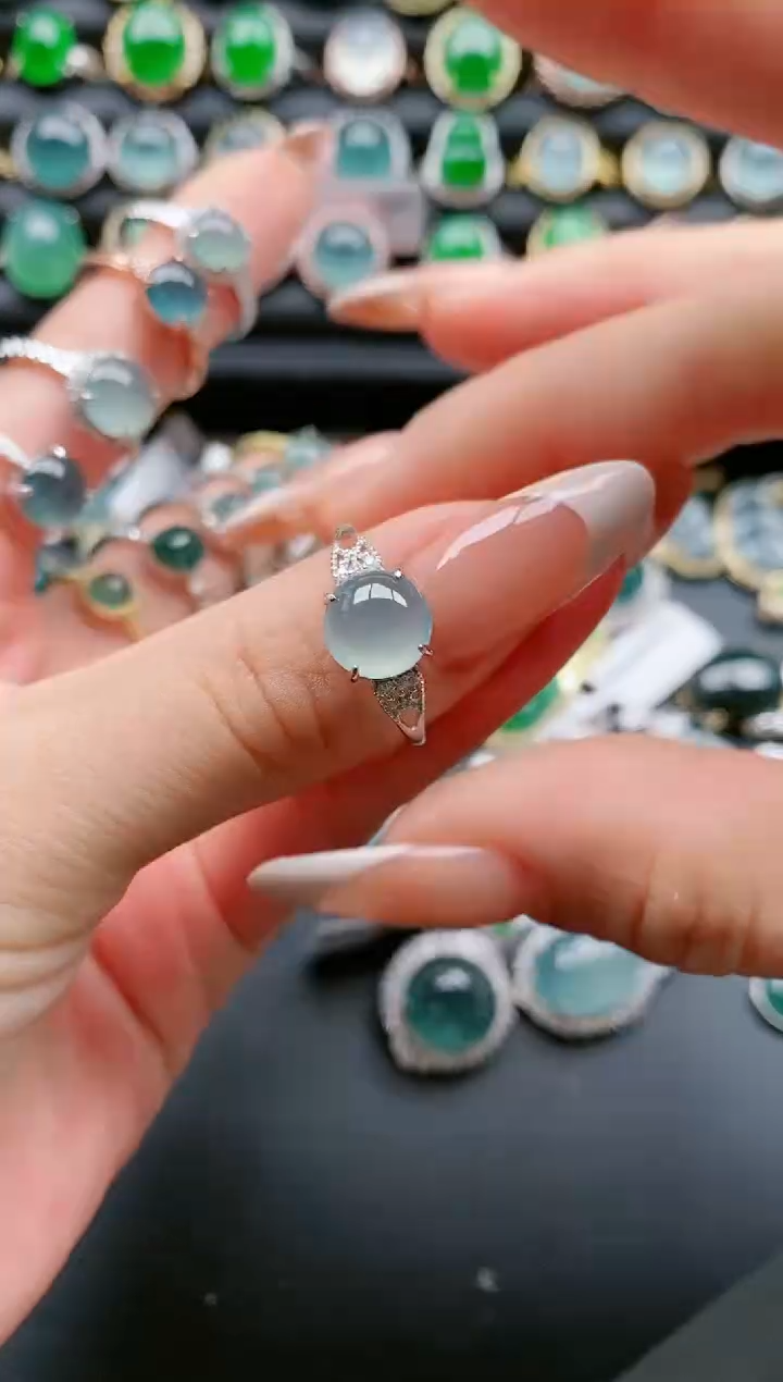 【闪购商品】翡翠戒指银S925镶嵌111111111