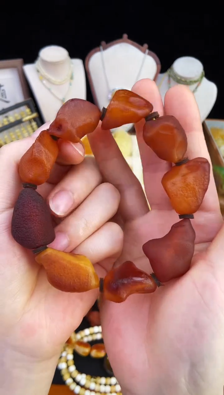 琥珀未镶嵌珠宝奇石柒月