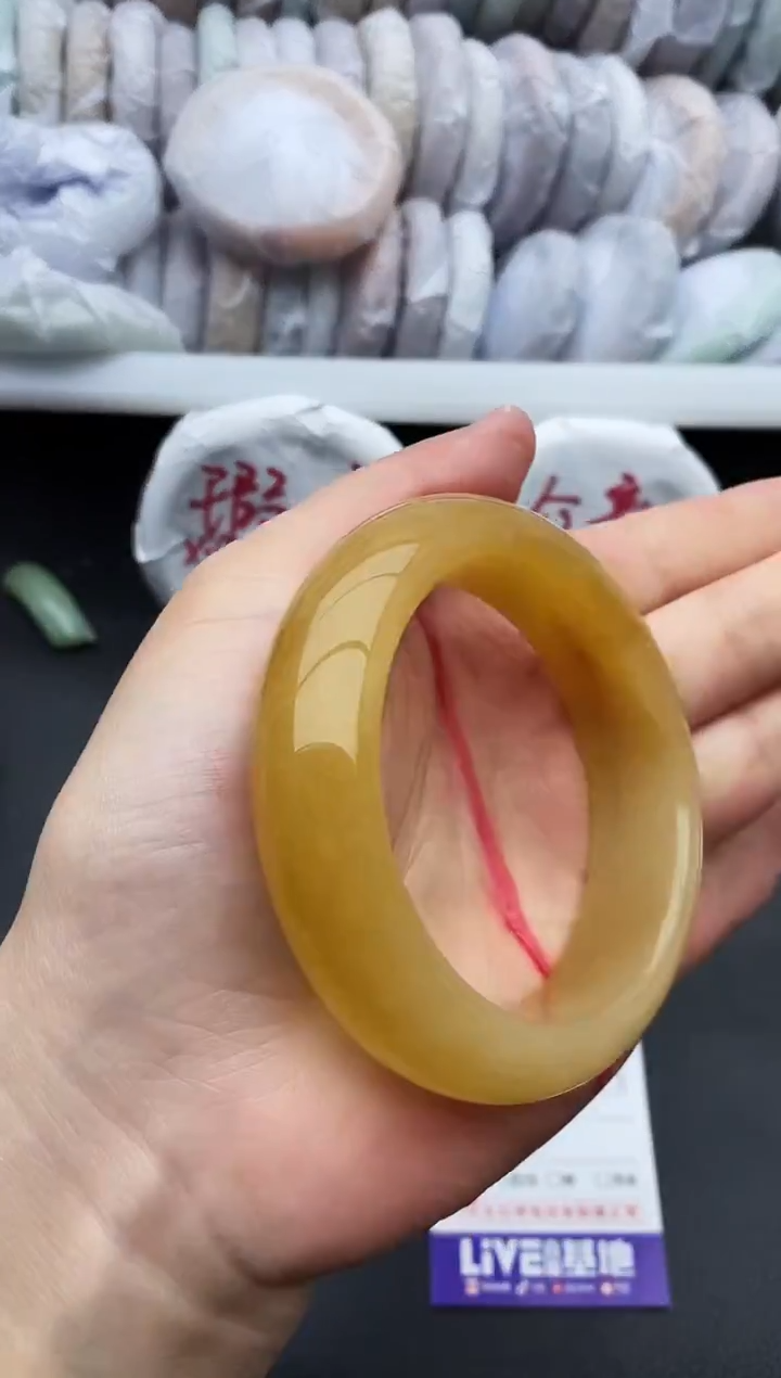 未镶嵌手镯石英质玉瑕疵353+54/55