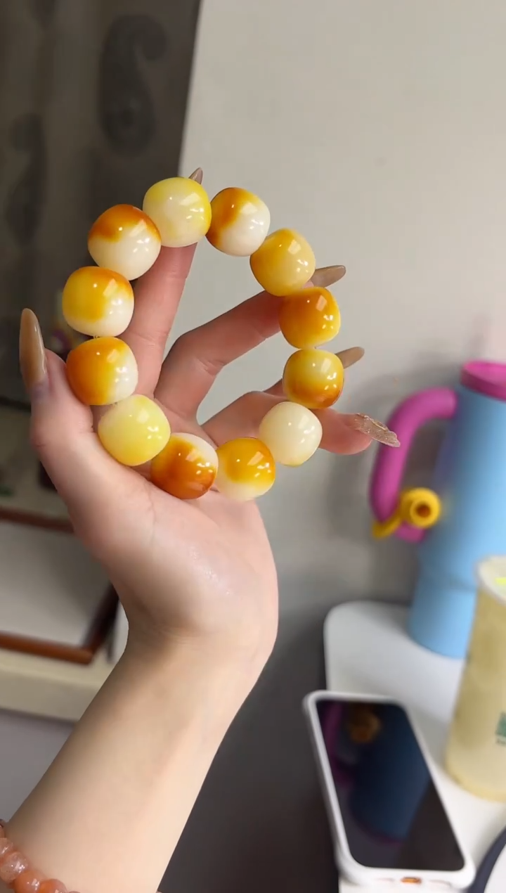 手串菩提根/象牙果金桔蜜饯干磨桶珠18*19mm手串