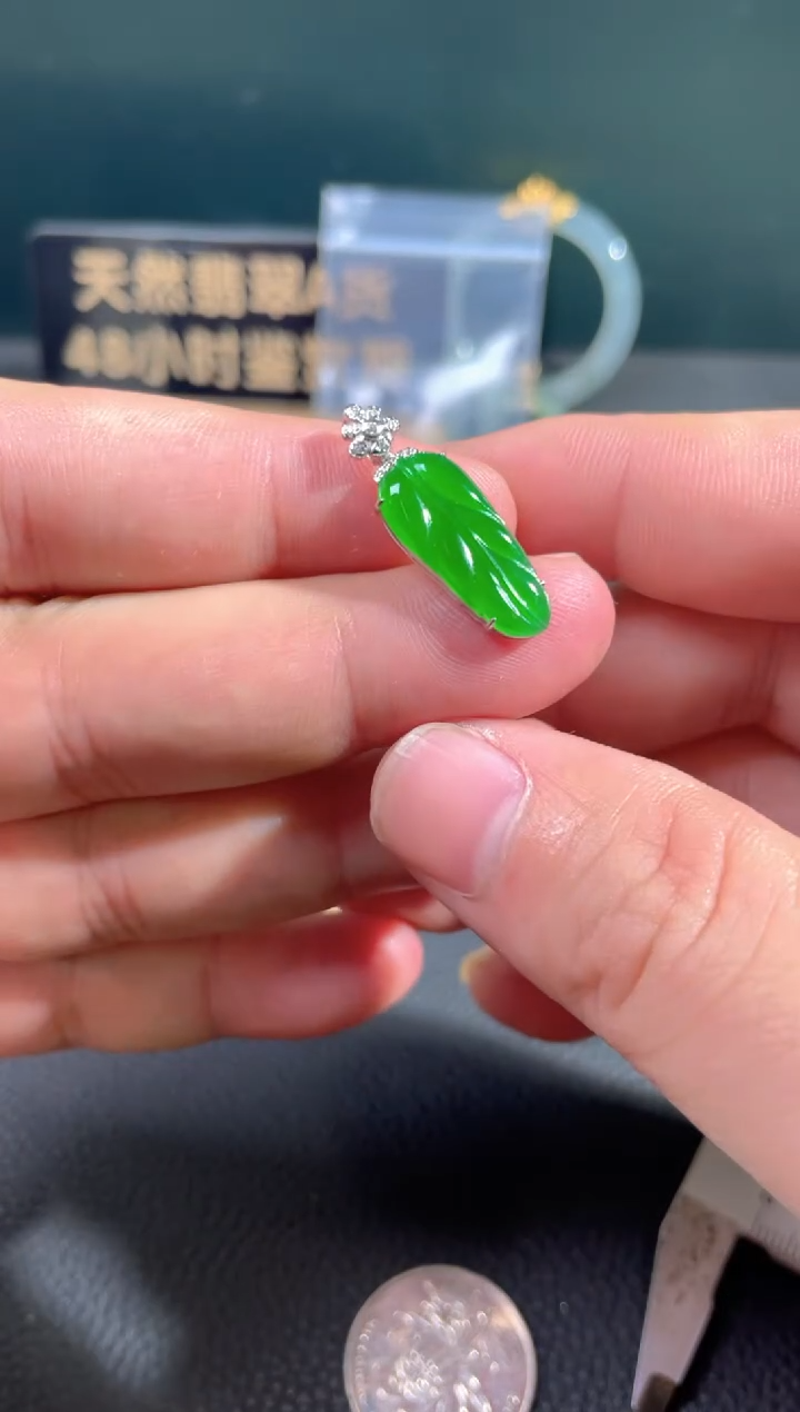 【闪购商品】翡翠颈饰18K金镶嵌翡翠