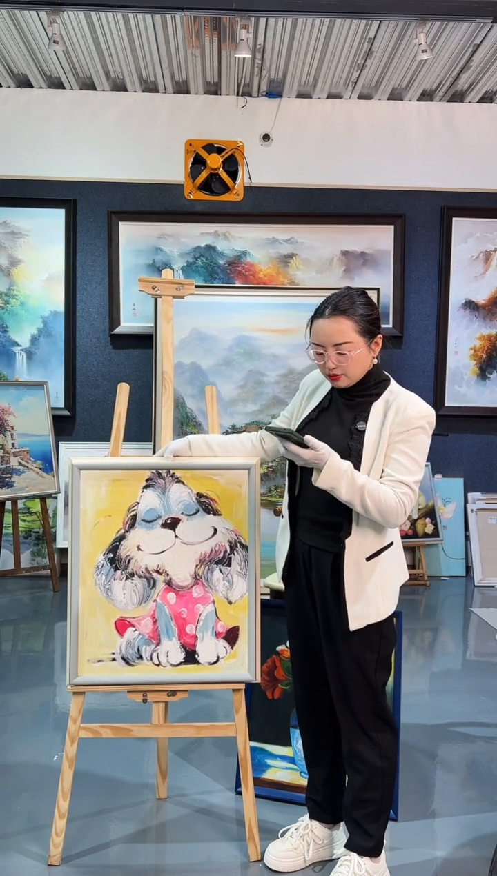 【闪购商品】油画2号 50*60 狗狗-手绘油画