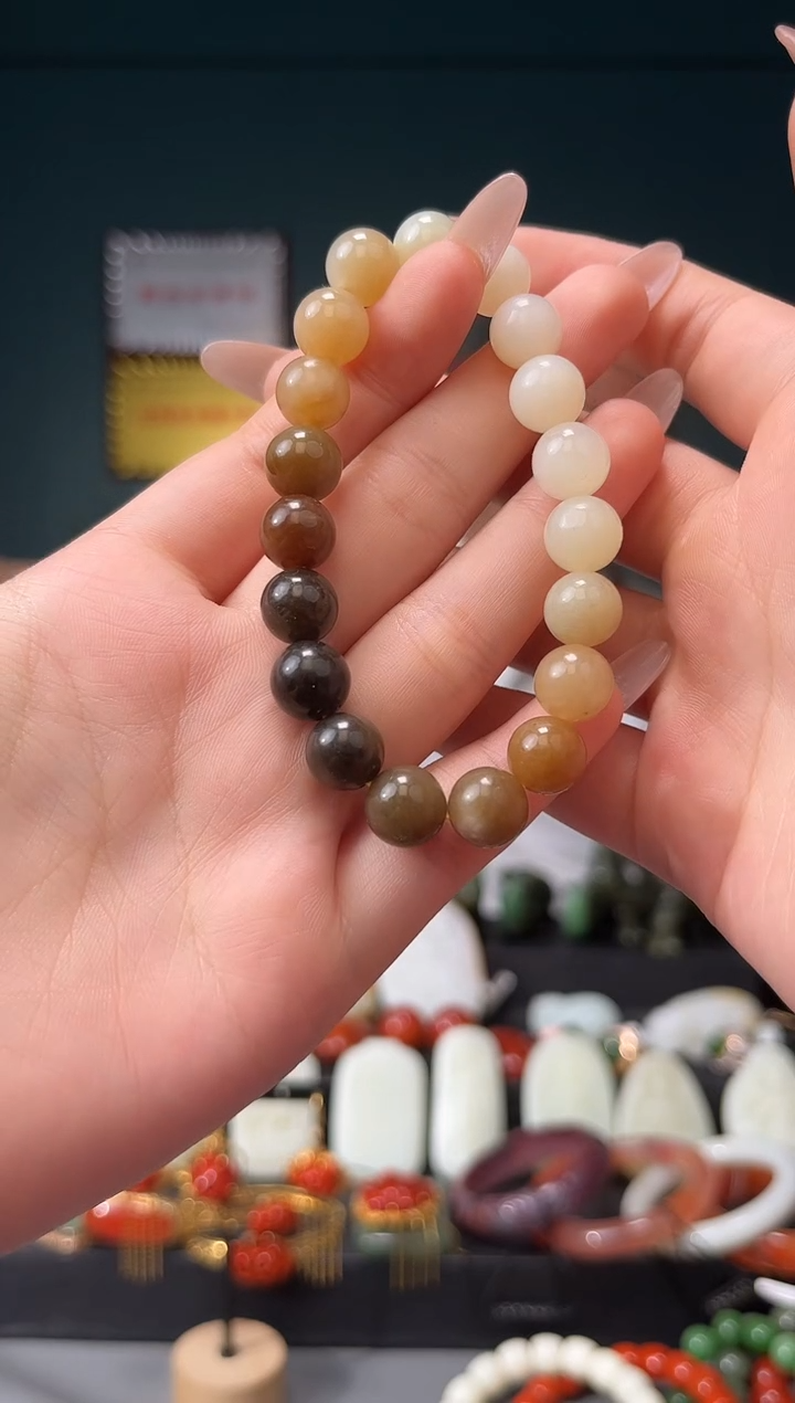 和田玉未镶嵌颈饰手串9+