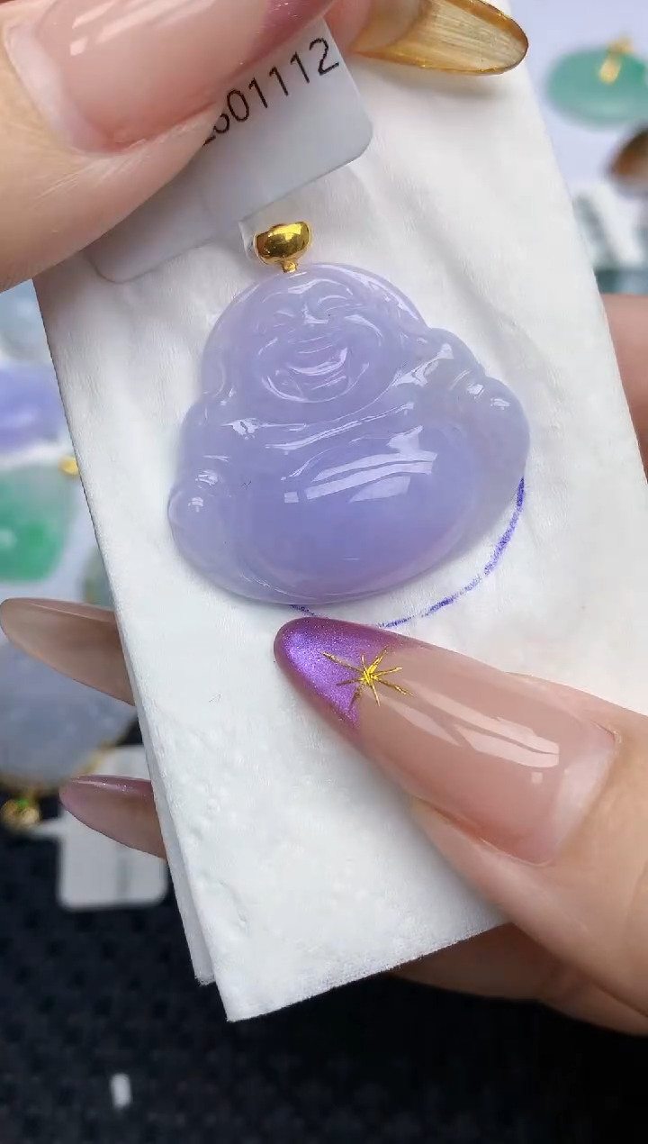 翡翠18K金镶嵌颈饰274   天然翡翠A货  百元以上9米证书费自理