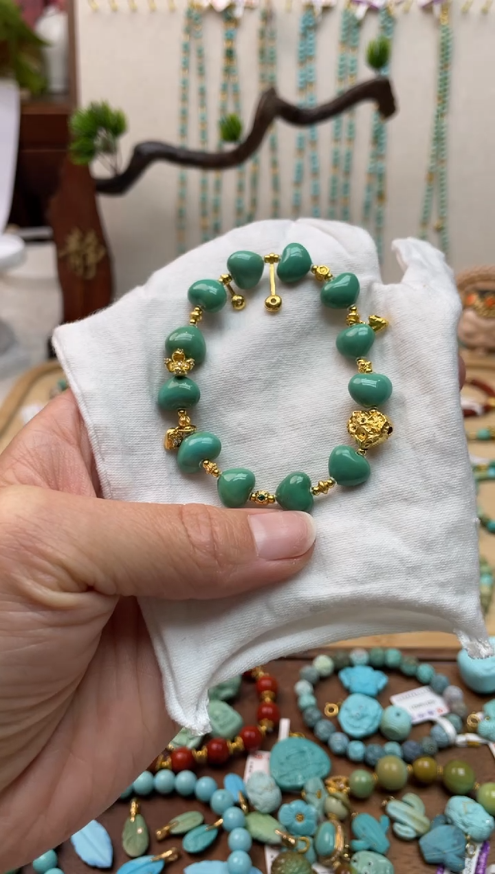 【闪购商品】绿松石手串银S925镶嵌53