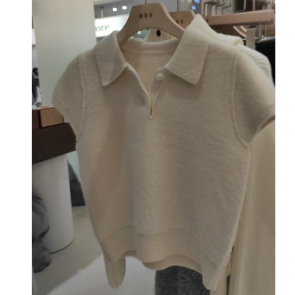 毛针织衫短款-NO退换 接受再拍 Y-P-616-2 设计师女装短袖