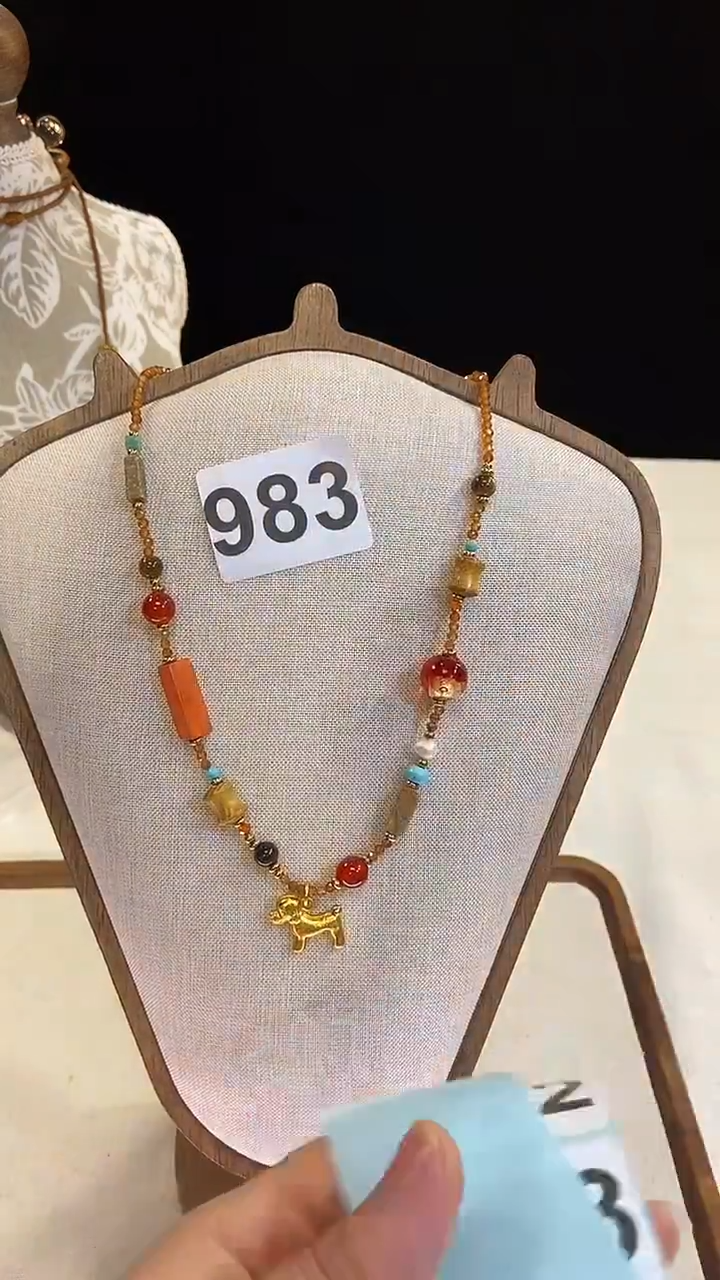 项链钛钢淡水珍珠983