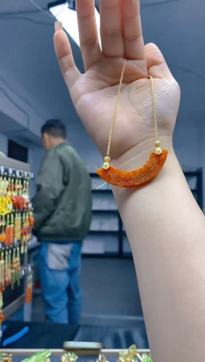 【闪购商品】翡翠耳饰合金266翡翠锁骨链