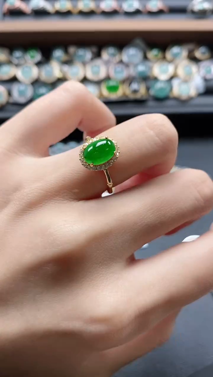 【闪购商品】翡翠戒指银S925镶嵌51151