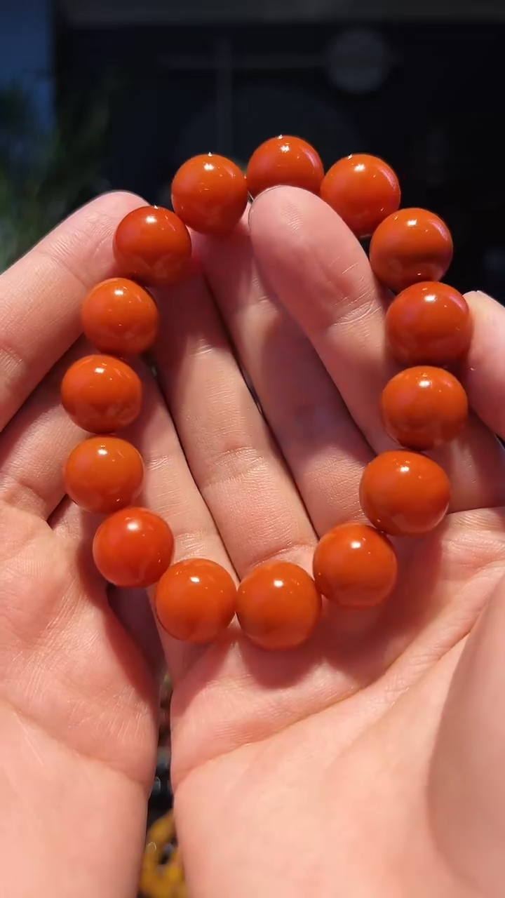【闪购商品】南红玛瑙手串未镶嵌15+精圆