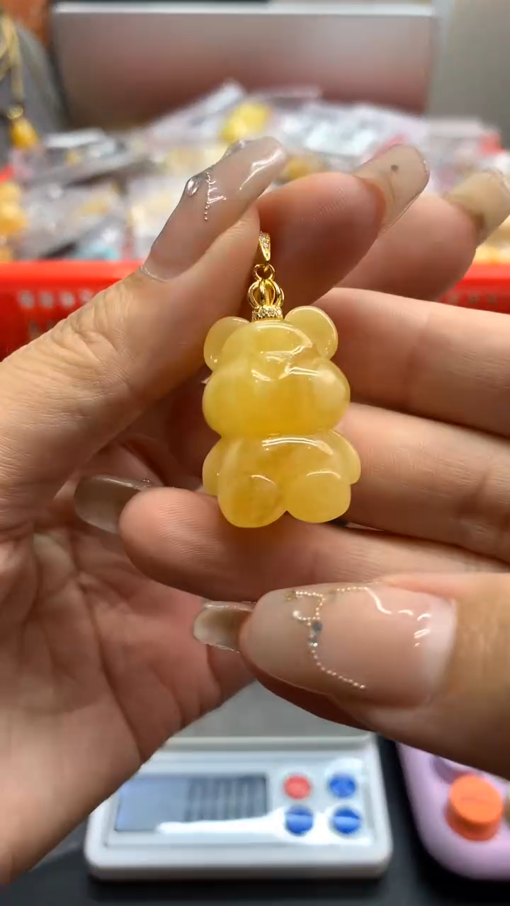 银S925镶嵌琥珀珠宝奇石2659