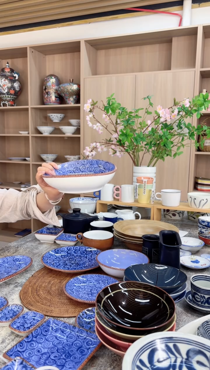 搪瓷i-O06 渦文楕円鉢・大(样品微瑕)